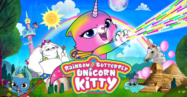 Regenbogen Schmetterling Einhorn Kitty