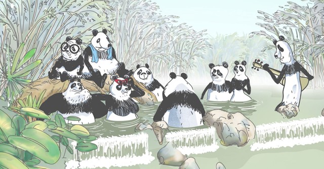 Pandas dans la brume