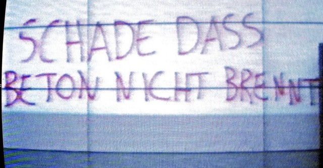 Schade, daß Beton nicht brennt