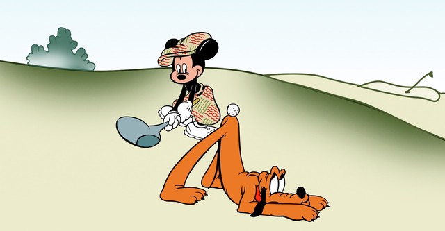 Mickey et Pluto Golfeurs