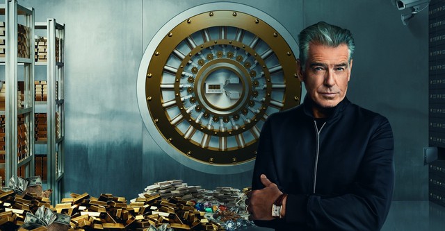 Pierce Brosnan's jacket and watch in History's Greatest Heists