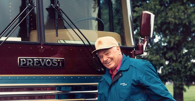 Ernest Borgnine on the Bus