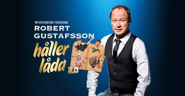 Robert Gustafsson håller låda