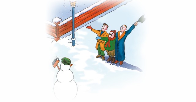 Three Men in the Snow