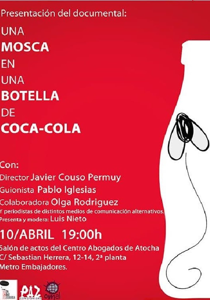 Una mosca en una botella de Coca-Cola