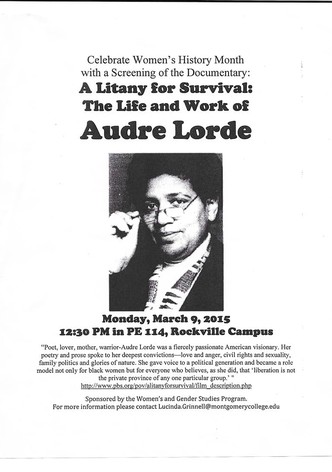 A Litany for Survival: The Life and Work of Audre Lorde