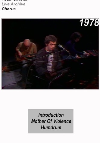 Peter Gabriel - Chorus French TV 1978