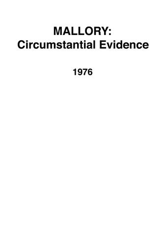Mallory: Circumstantial Evidence