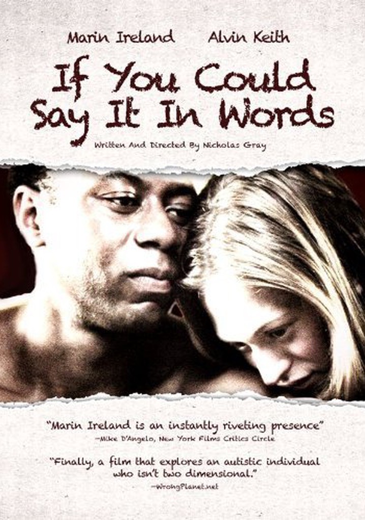 If You Could Say It in Words