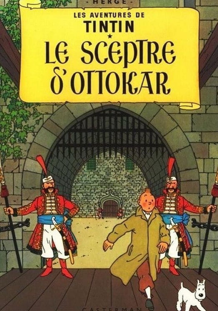 TINTIN / HERGÉ CARTE POSTALE 2 VOLETS + ENV. LE SCEPTRE D'OTTOKAR HAZAN