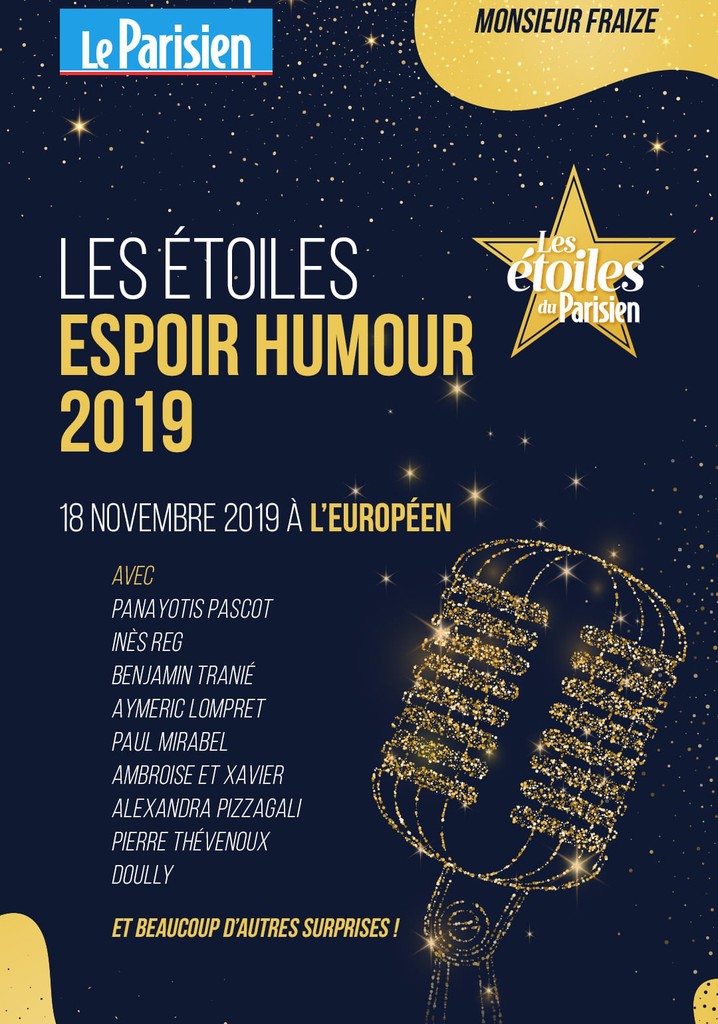 Les Etoiles Espoir Humour Du Parisien 2019