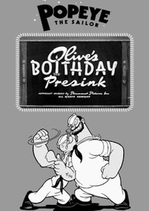 Olive's Boithday Presink