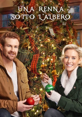 Una renna sotto l'albero