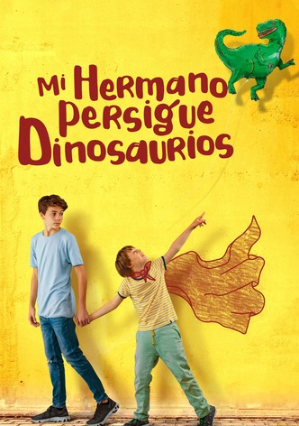 Mi hermano persiguiendo dinosaurios