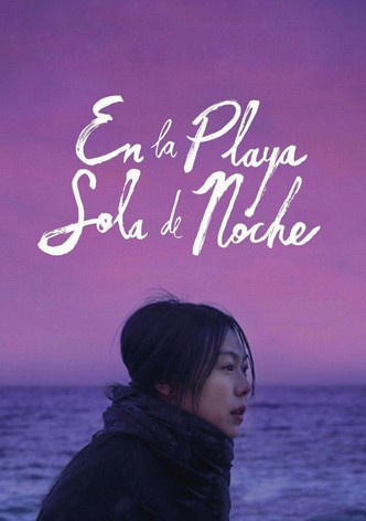 En la playa sola de noche