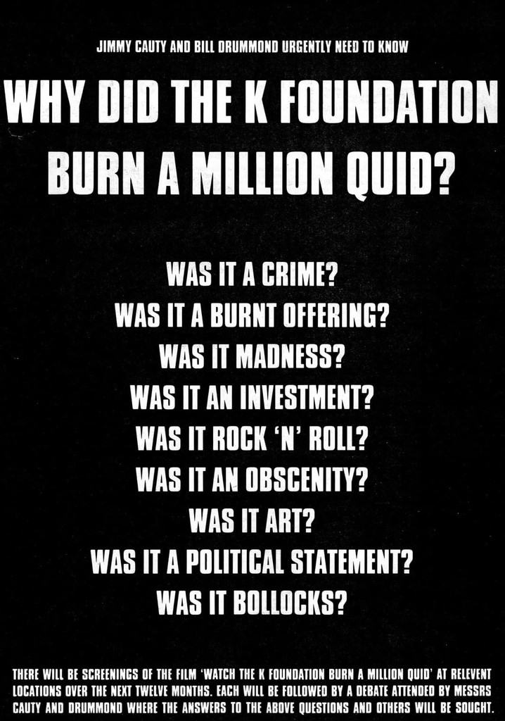 Watch The K Foundation Burn a Million Quid