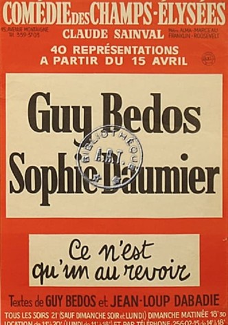 Guy Bedos & Sophie Daumier - Ce n'est qu'un au revoir