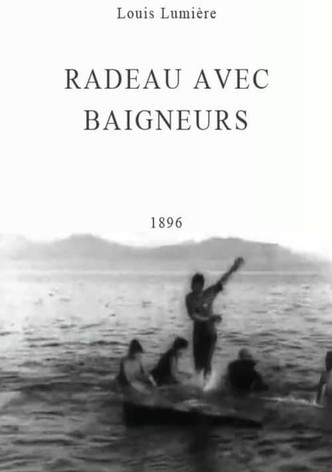 Radeau avec baigneurs