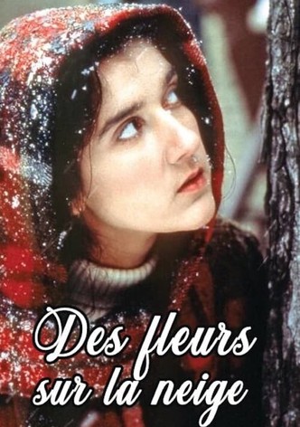Des fleurs sur la neige