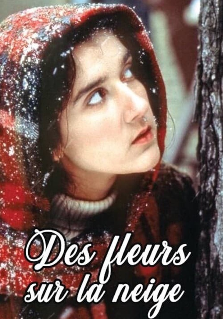 Des fleurs sur la neige