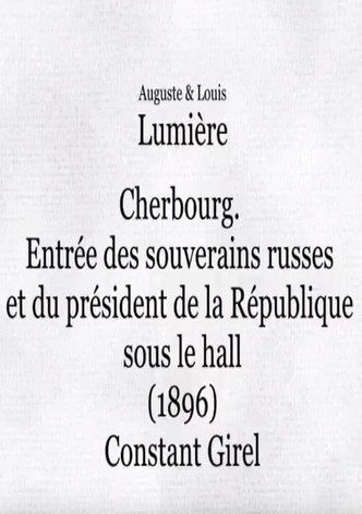 Cherbourg: Entrée des souverains russes et du président de la République sous le hall