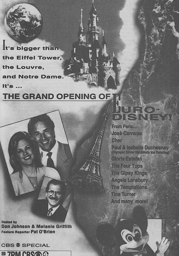 The Grand Opening of Euro Disneyland
