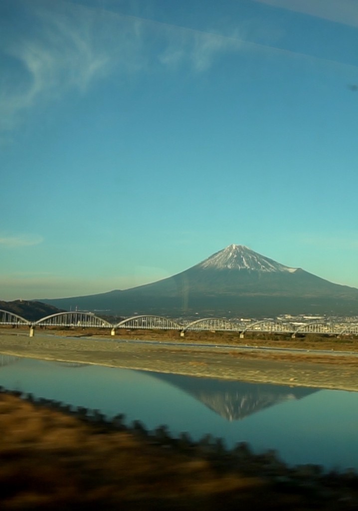 Mount Fuji Seen from a Moving Train