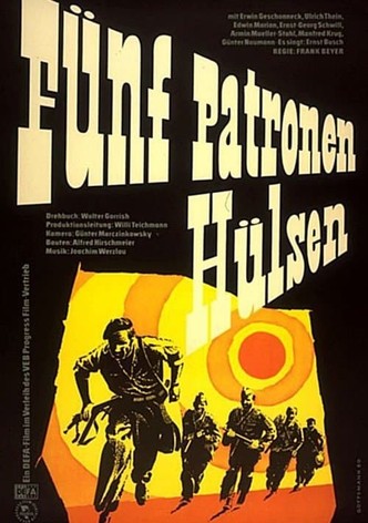 Fünf Patronenhülsen