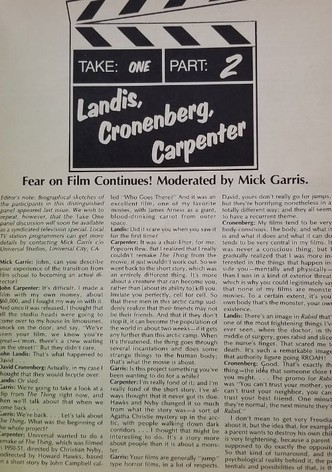 Take One: Fear on Film