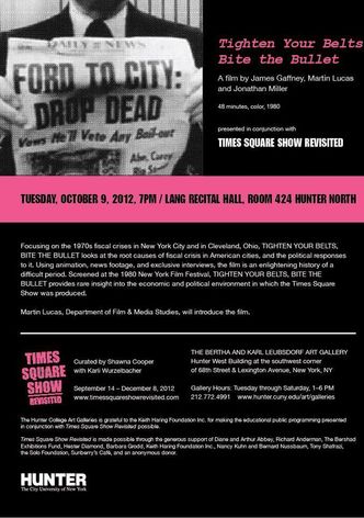 Tighten Your Belts, Bite the Bullet