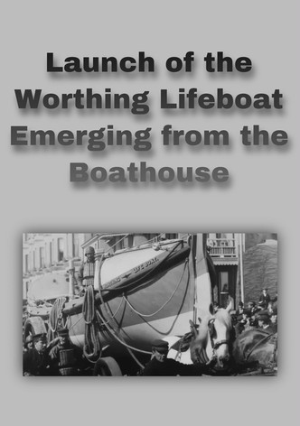 Launch of the Worthing Lifeboat Emerging from the Boathouse