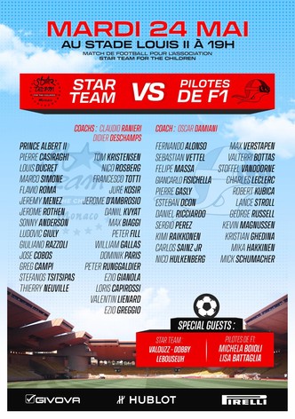 Star Team for the Children - Pilotes de Formule 1 All Stars