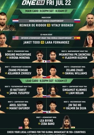 ONE 159: De Ridder vs. Bigdash