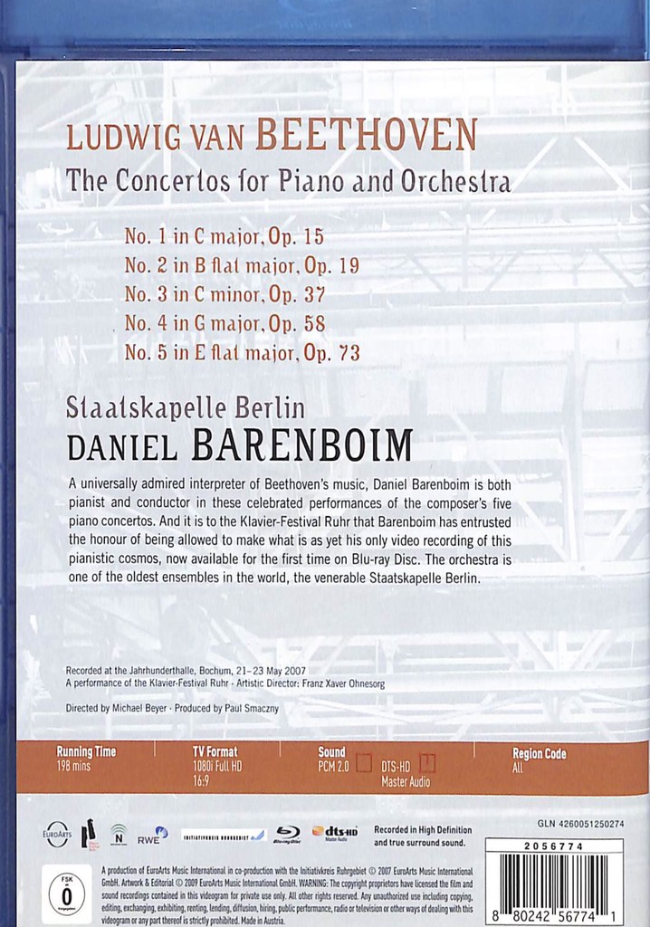 Beethoven Piano Concerto No 1 to 5 Daniel Barenboim