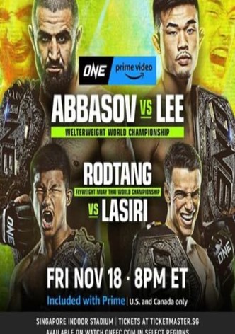 ONE on Prime Video 4: Abbasov vs. Lee