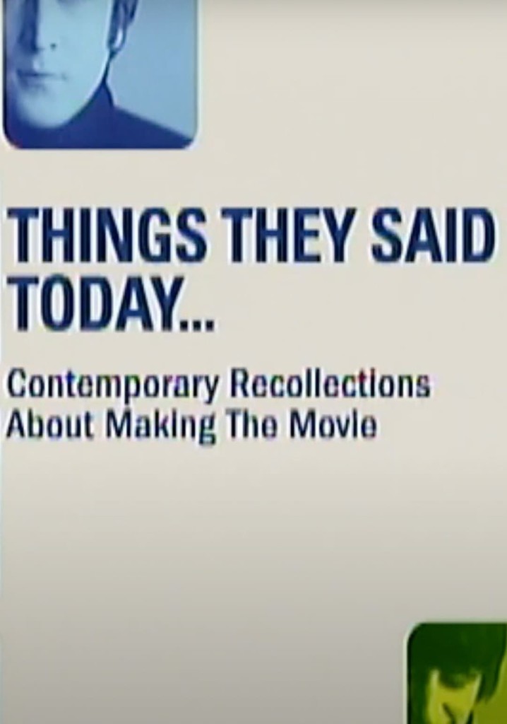 Things They Said Today