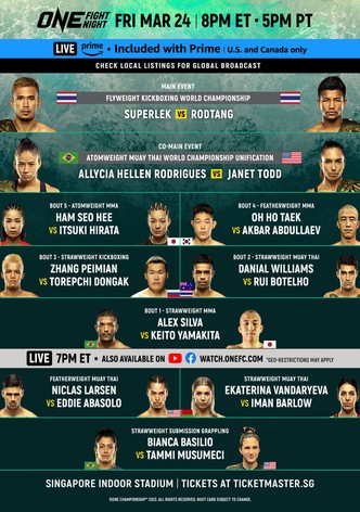 ONE Fight Night 8: Superlek vs. Williams