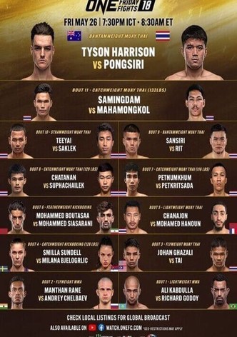 ONE Friday Fights 18: Harrison vs. Pongsiri