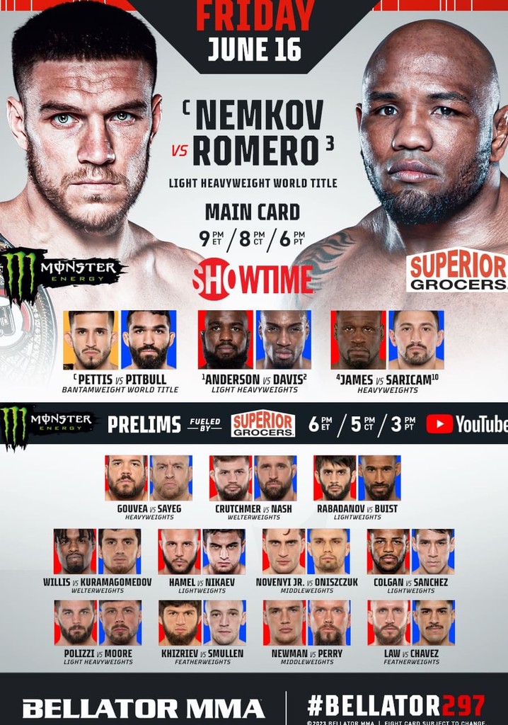 Bellator 297: Nemkov vs. Romero streaming online