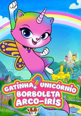 Gatinha Unicórnio Borboleta Arco-Íris