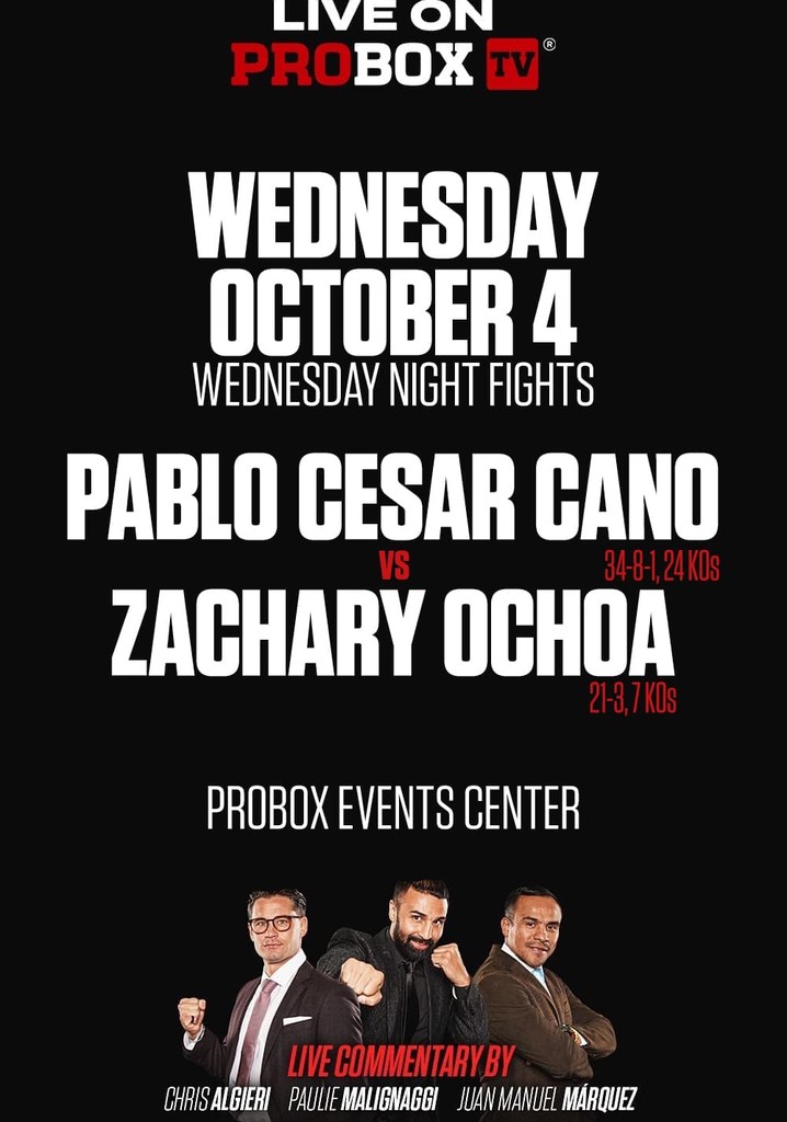 Pablo Cesar Cano vs. Zachary Ochoa