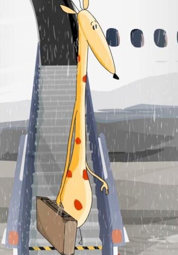 Une girafe sous la pluie
