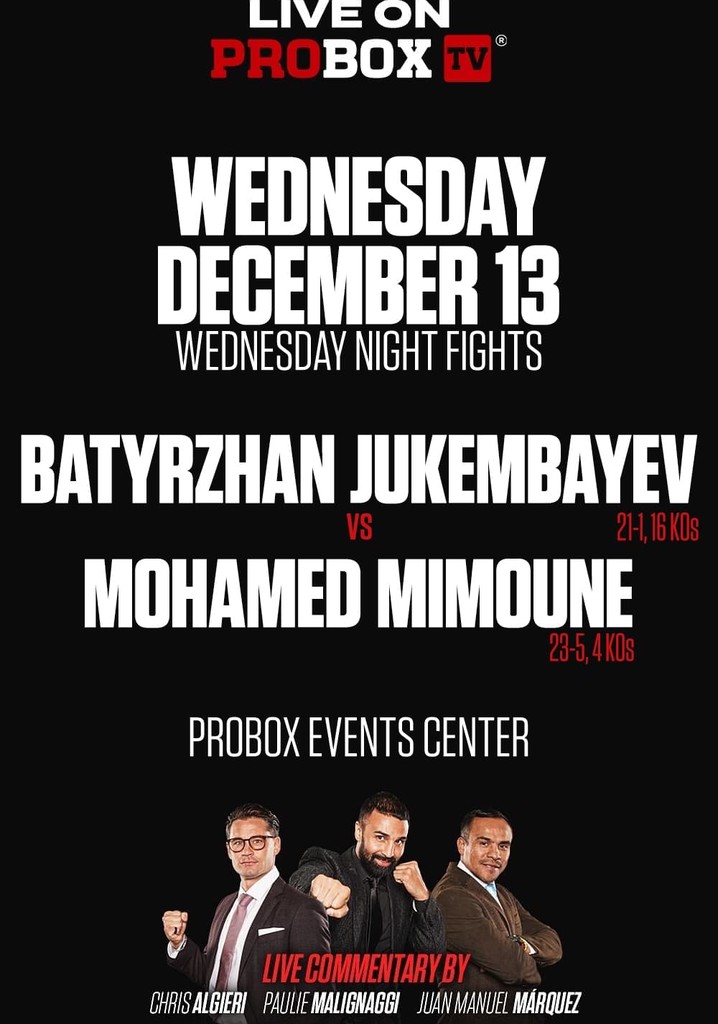 Batyrzhan Jukembayev vs. Mohamed Mimoune