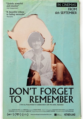 Don't Forget to Remember