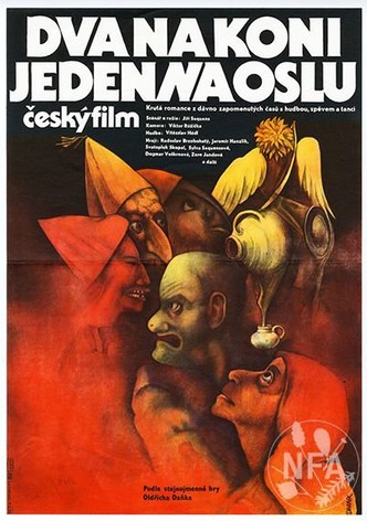 Dva na koni, jeden na oslu