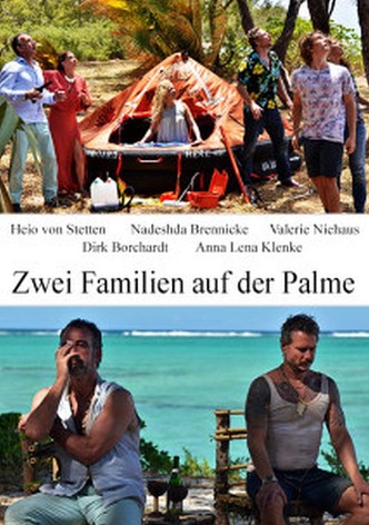 Zwei Familien auf der Palme