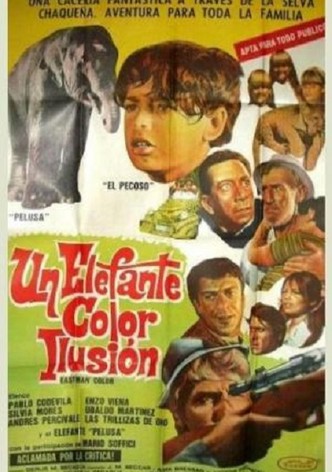 Un elefante color ilusión