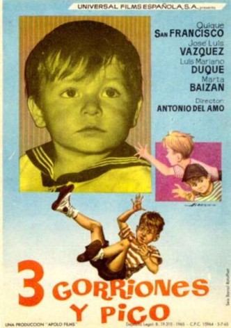 Tres gorriones y pico