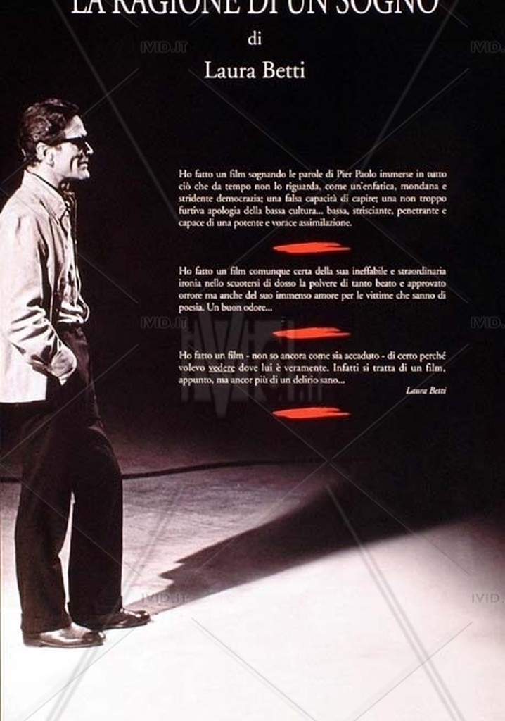 Pier Paolo Pasolini and the Reason of a Dream