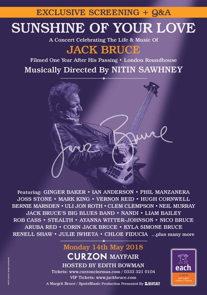 Sunshine of Your Love: A Concert for Jack Bruce